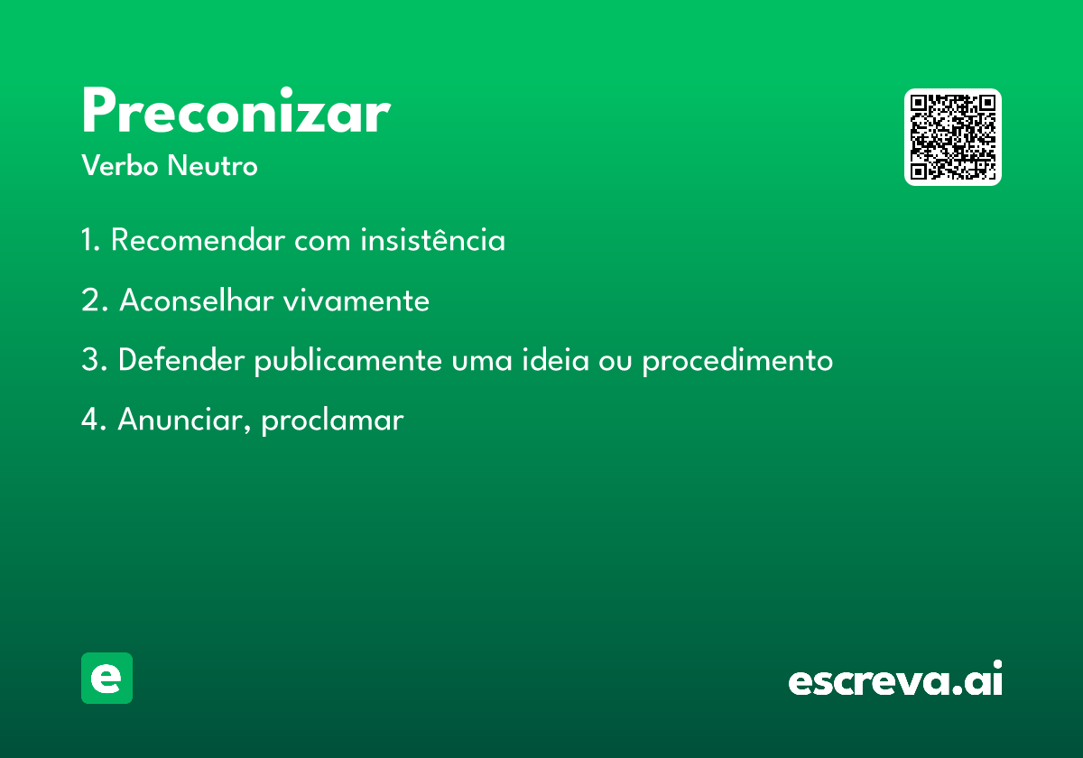 preconizar