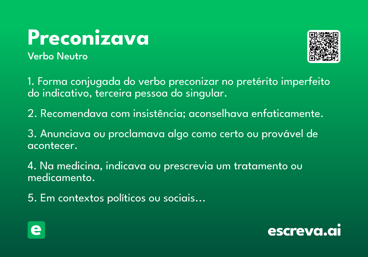 preconizava