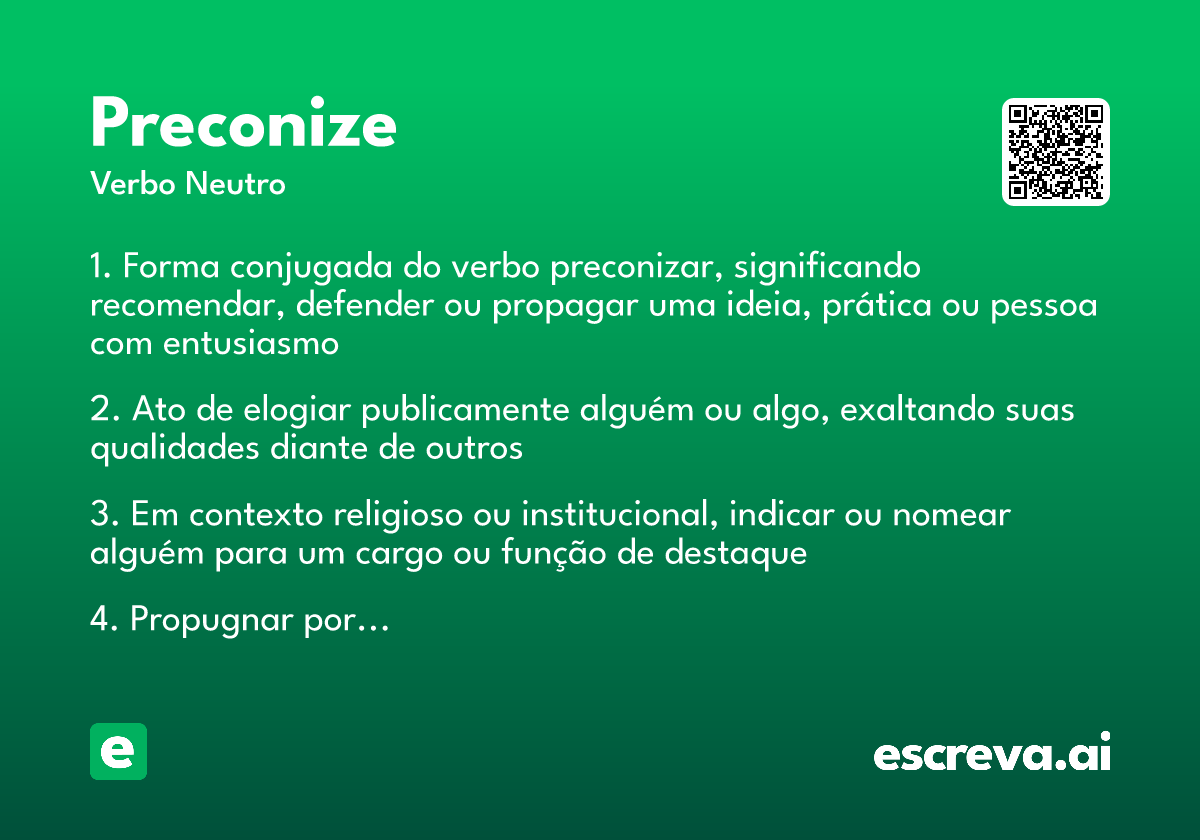 preconize