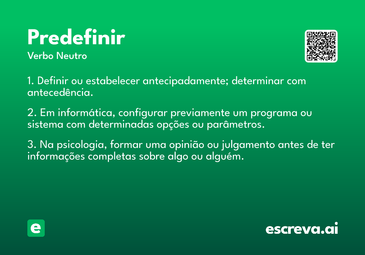 predefinir