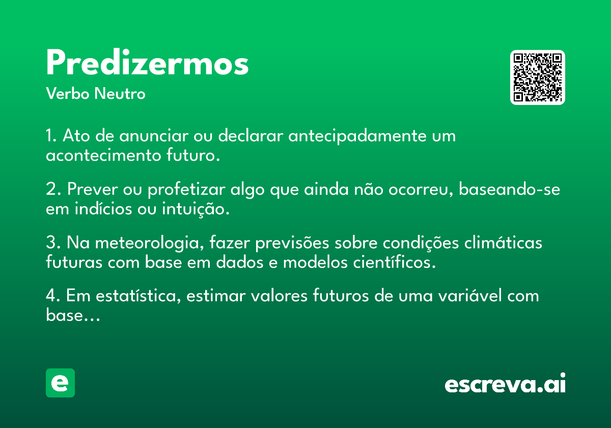 predizermos