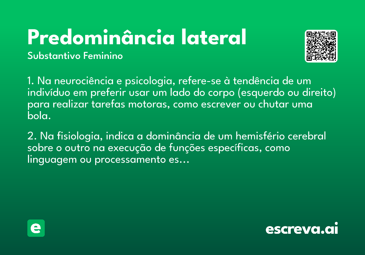 predominância lateral