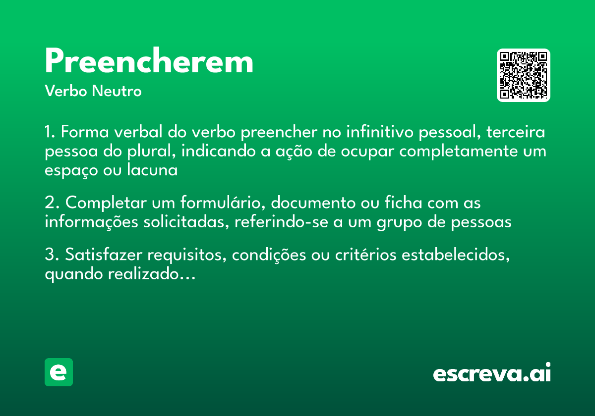 preencherem
