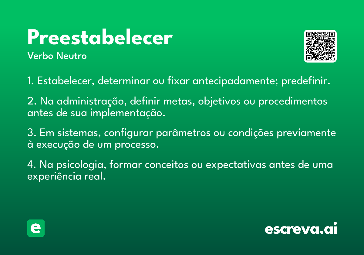 preestabelecer