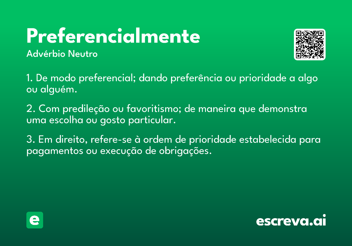 preferencialmente