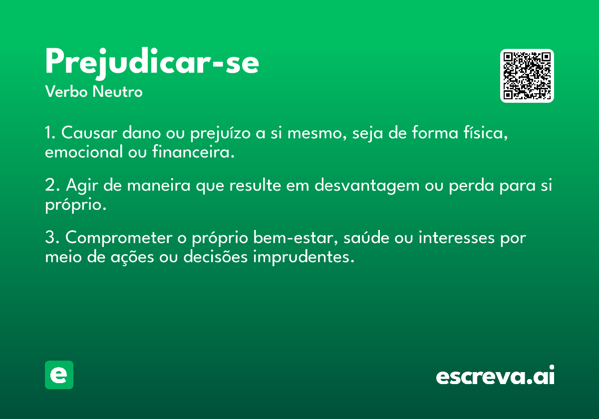 prejudicar-se