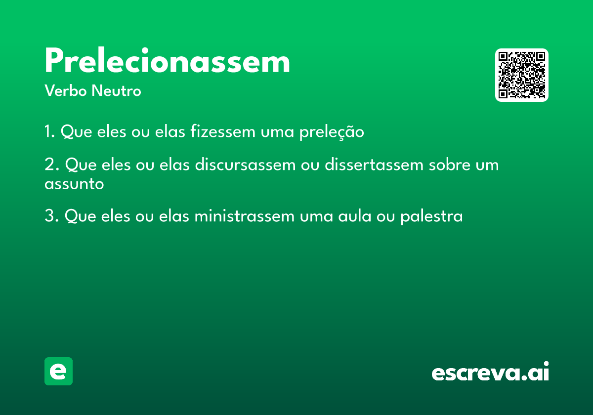 prelecionassem