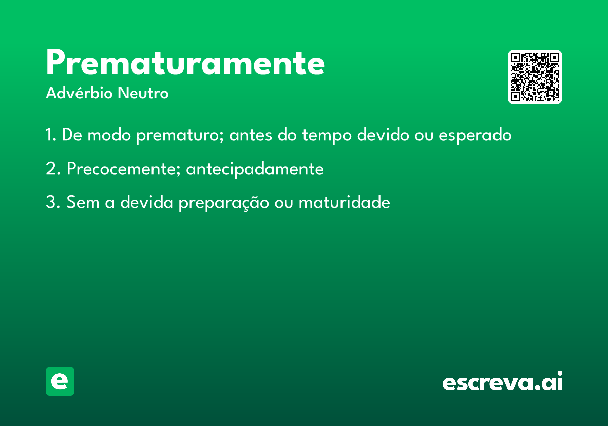 prematuramente