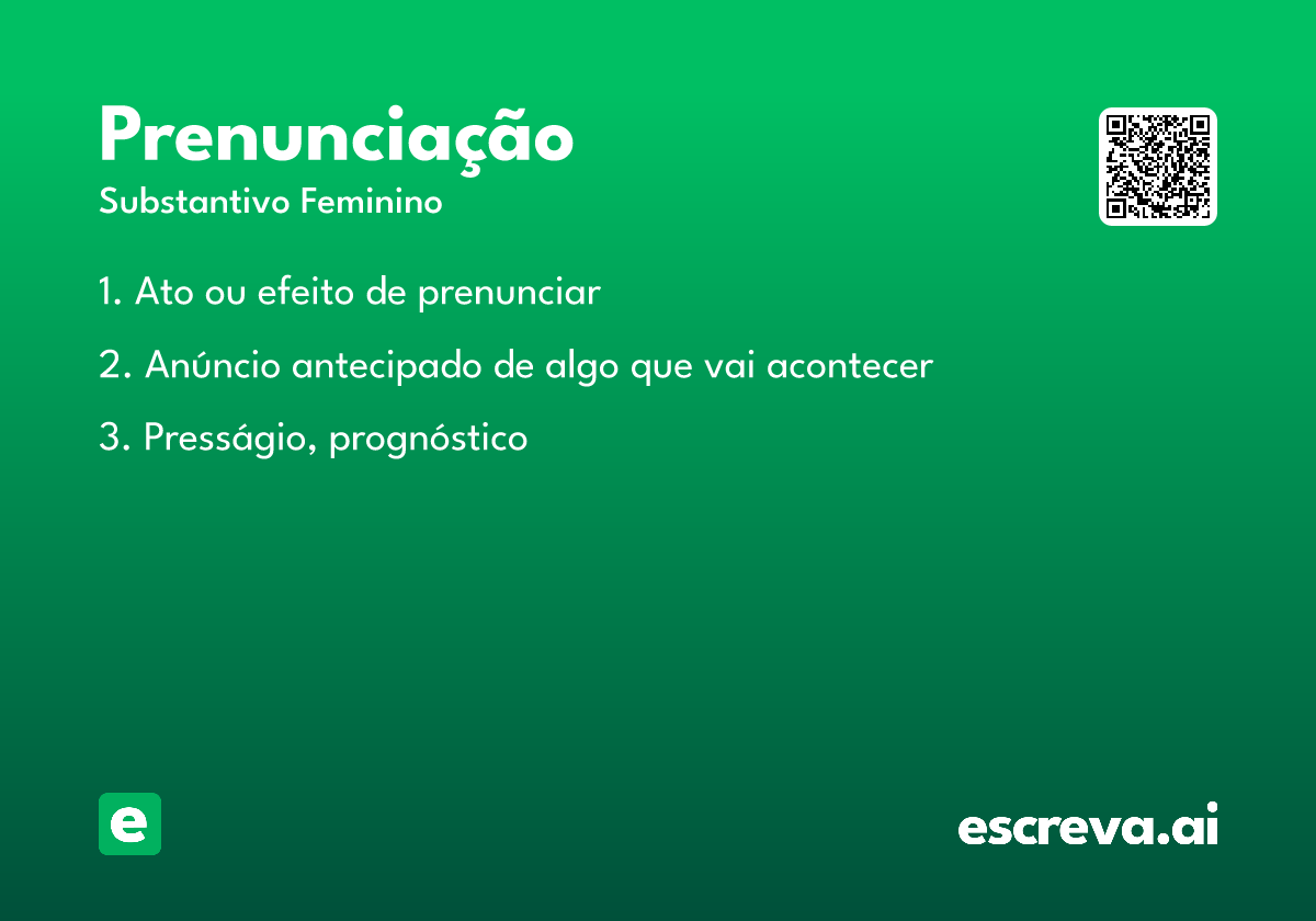 prenunciação