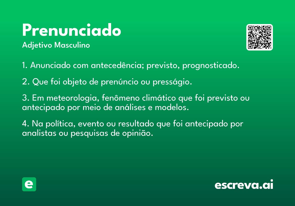 prenunciado