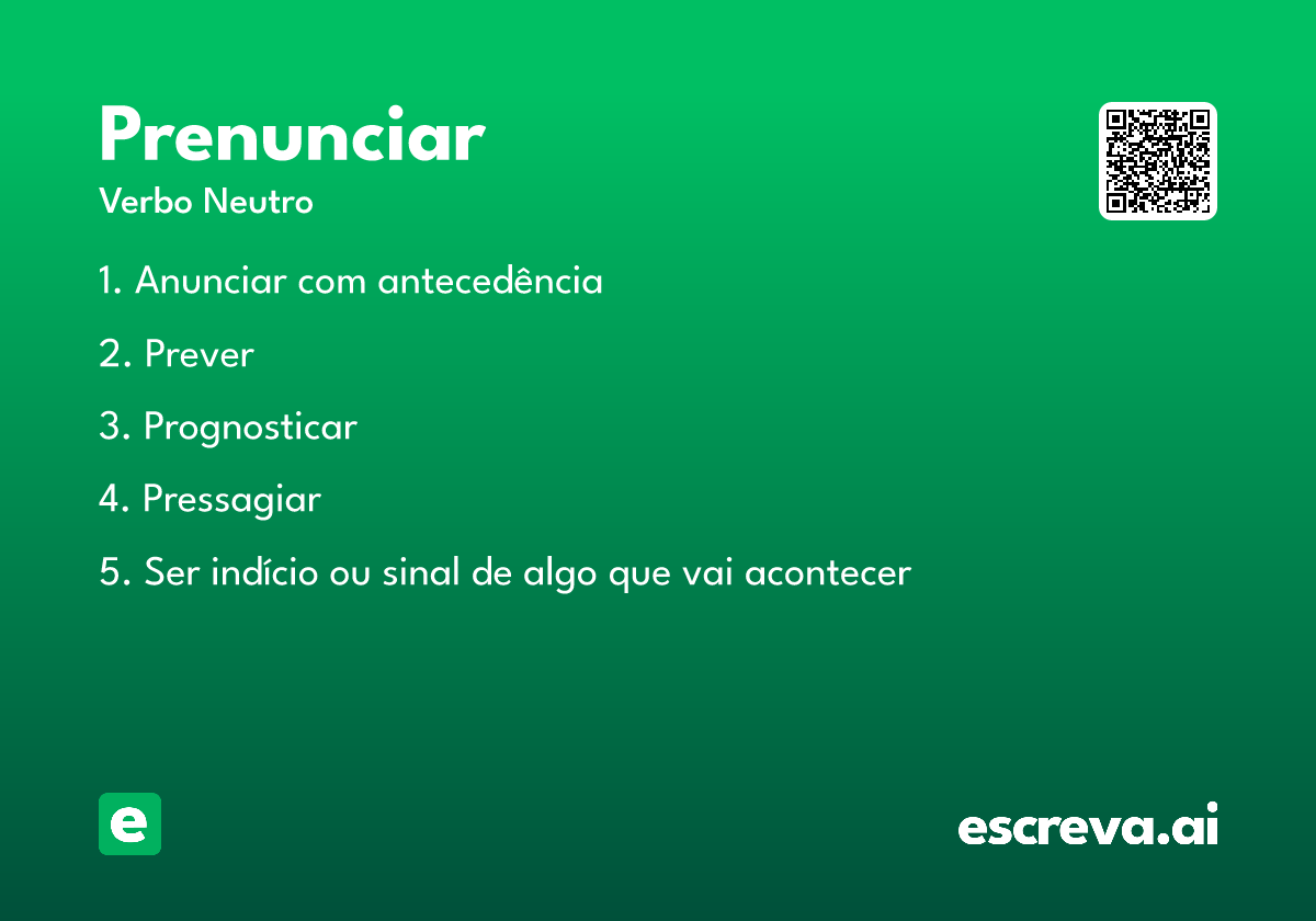 prenunciar