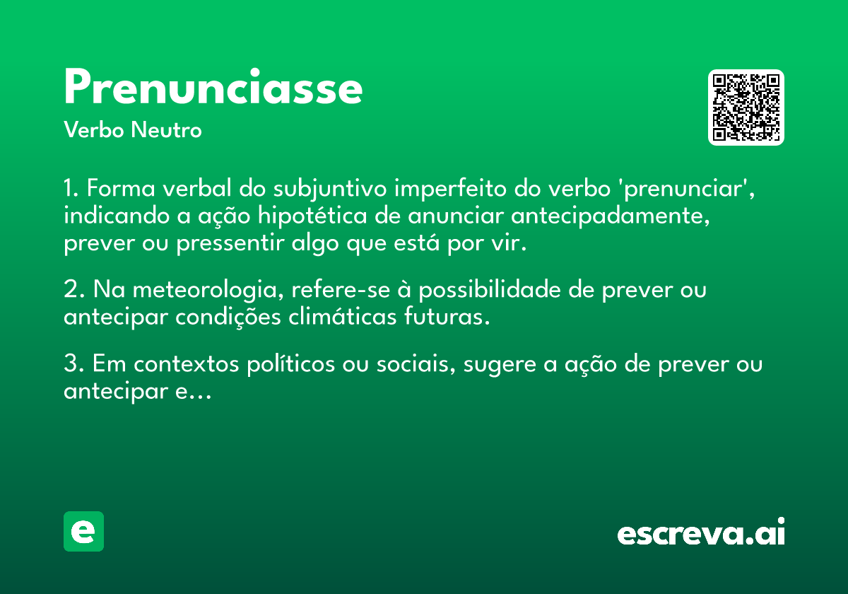 prenunciasse