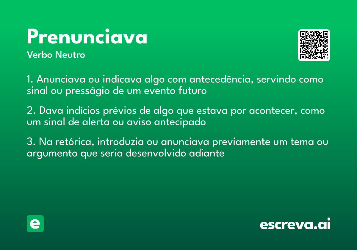 prenunciava