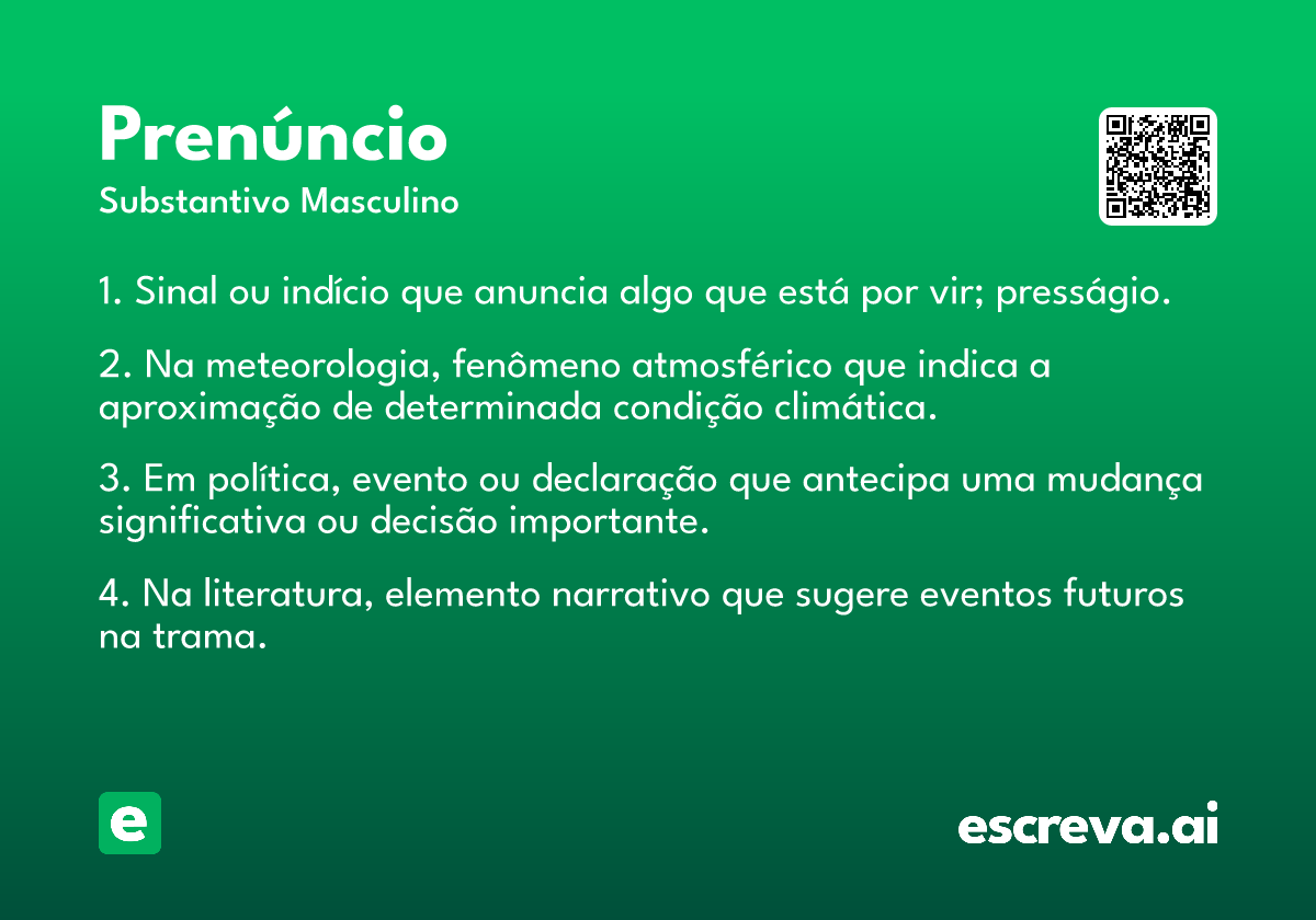 prenúncio