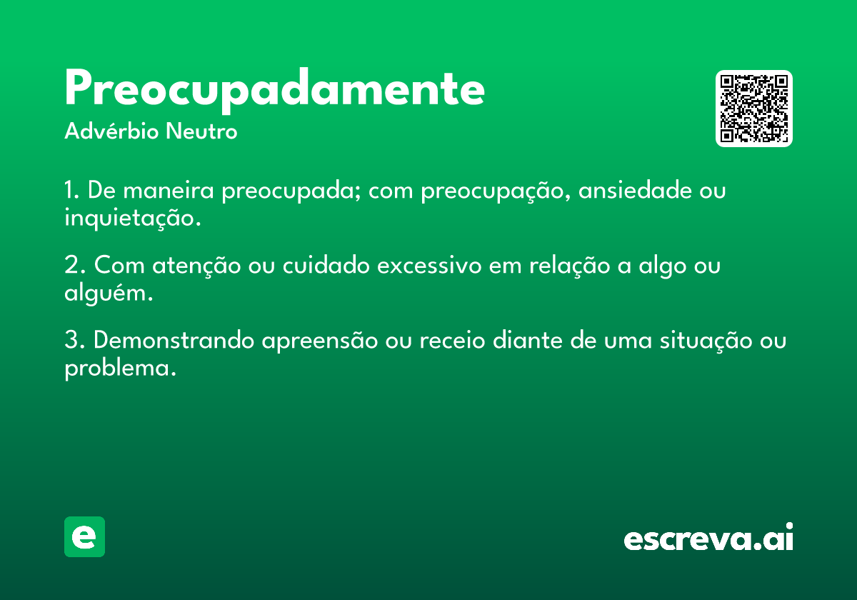 preocupadamente