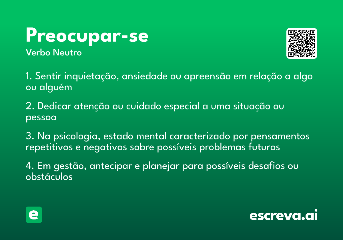 preocupar-se