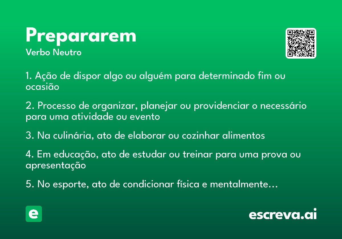prepararem