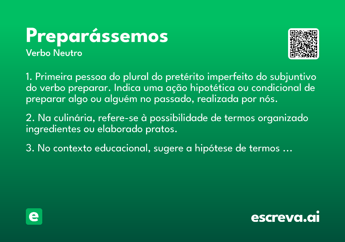 preparássemos
