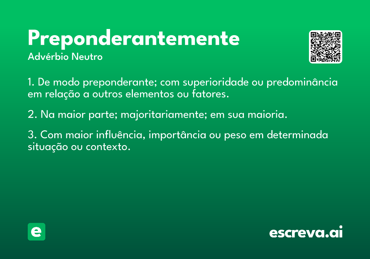preponderantemente