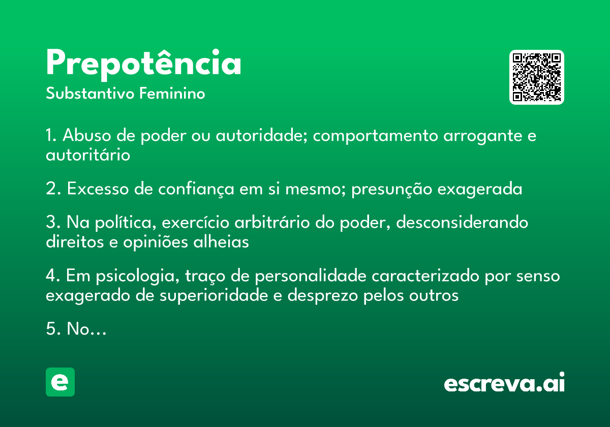 prepotência