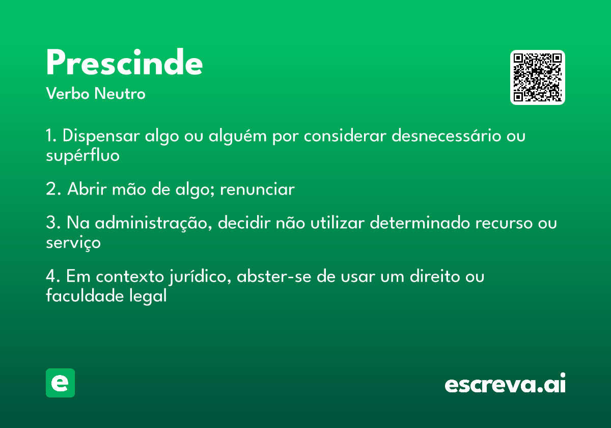 prescinde