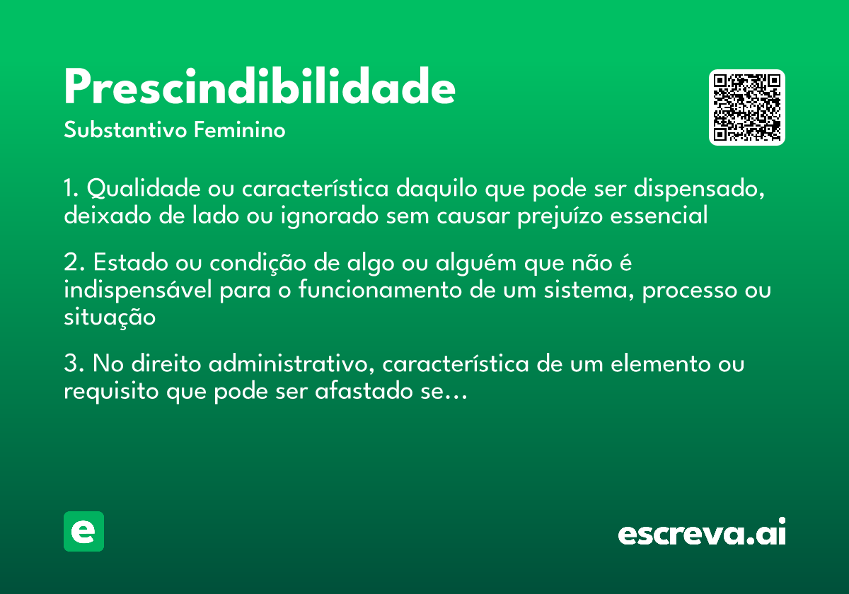 prescindibilidade
