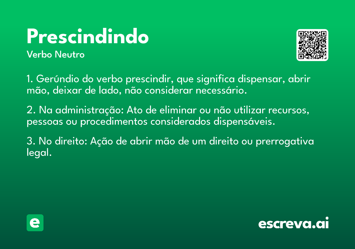 prescindindo