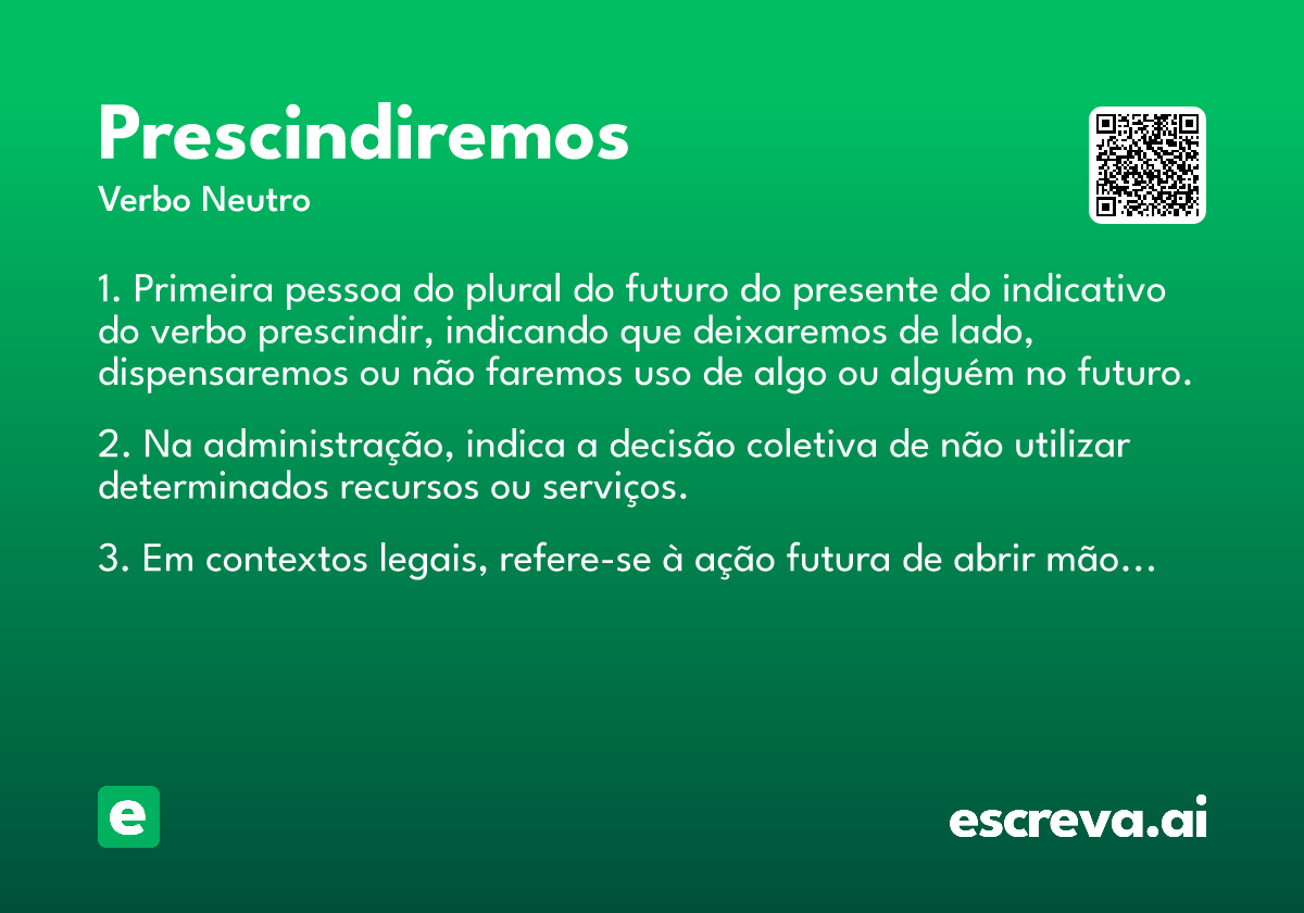 prescindiremos