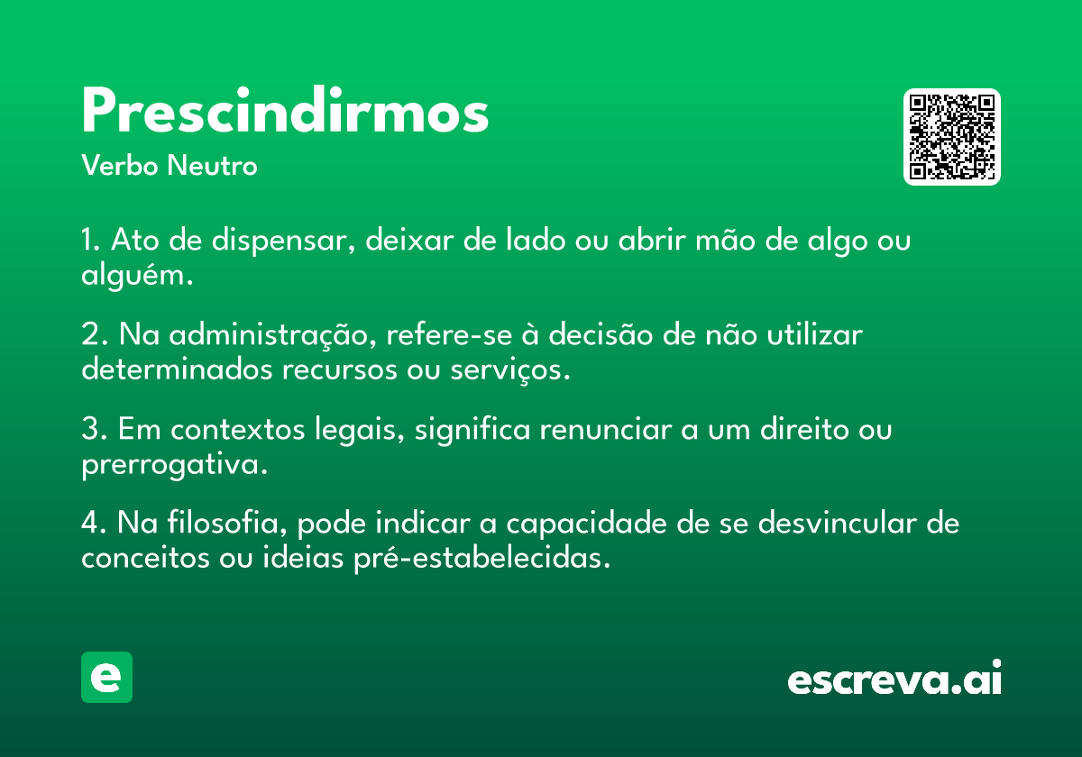 prescindirmos