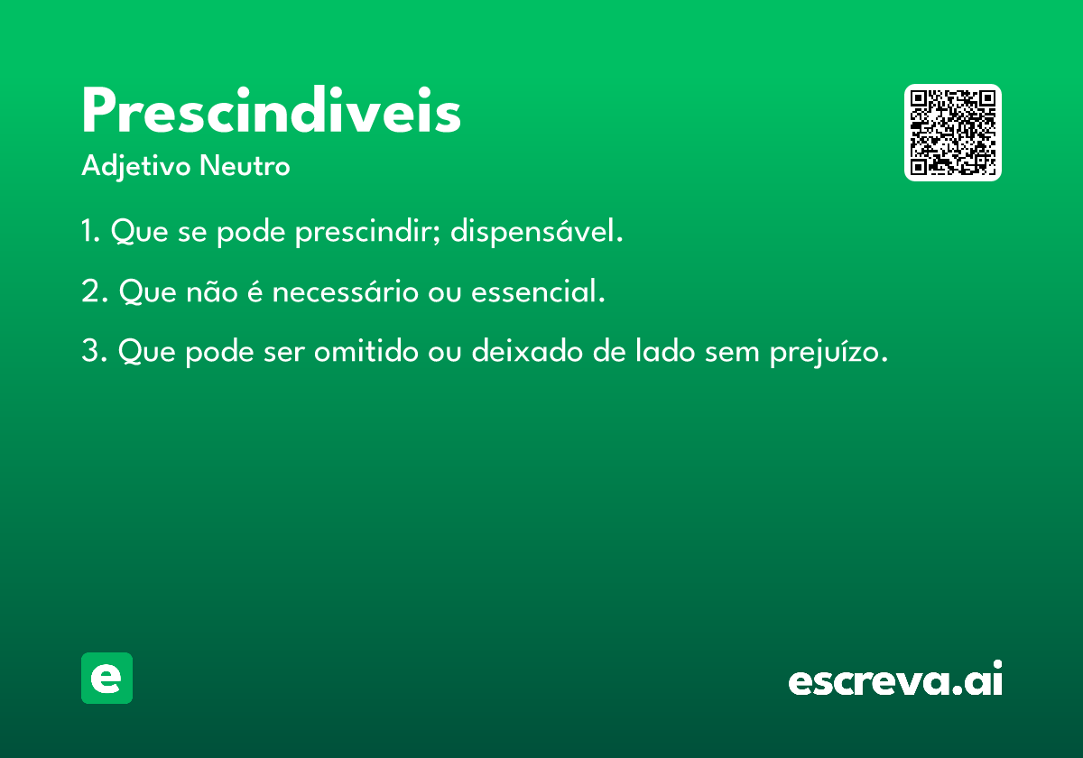 prescindiveis