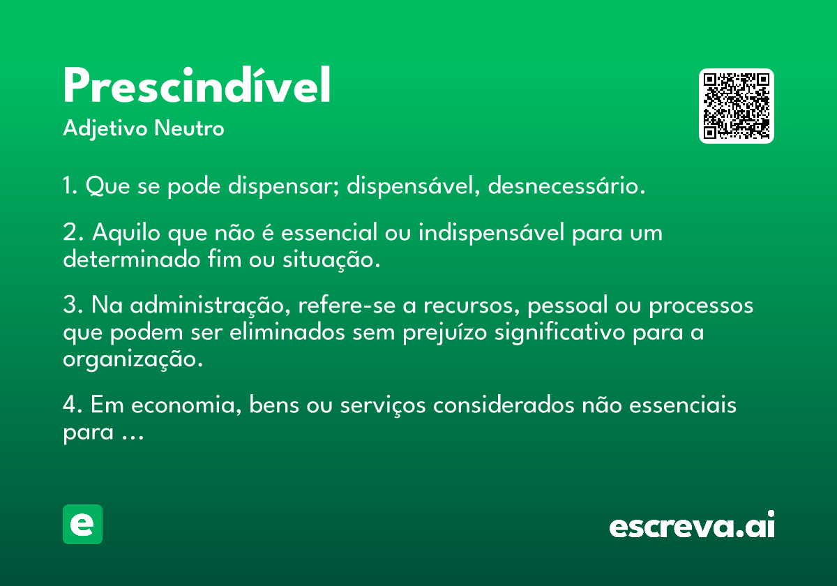 prescindível