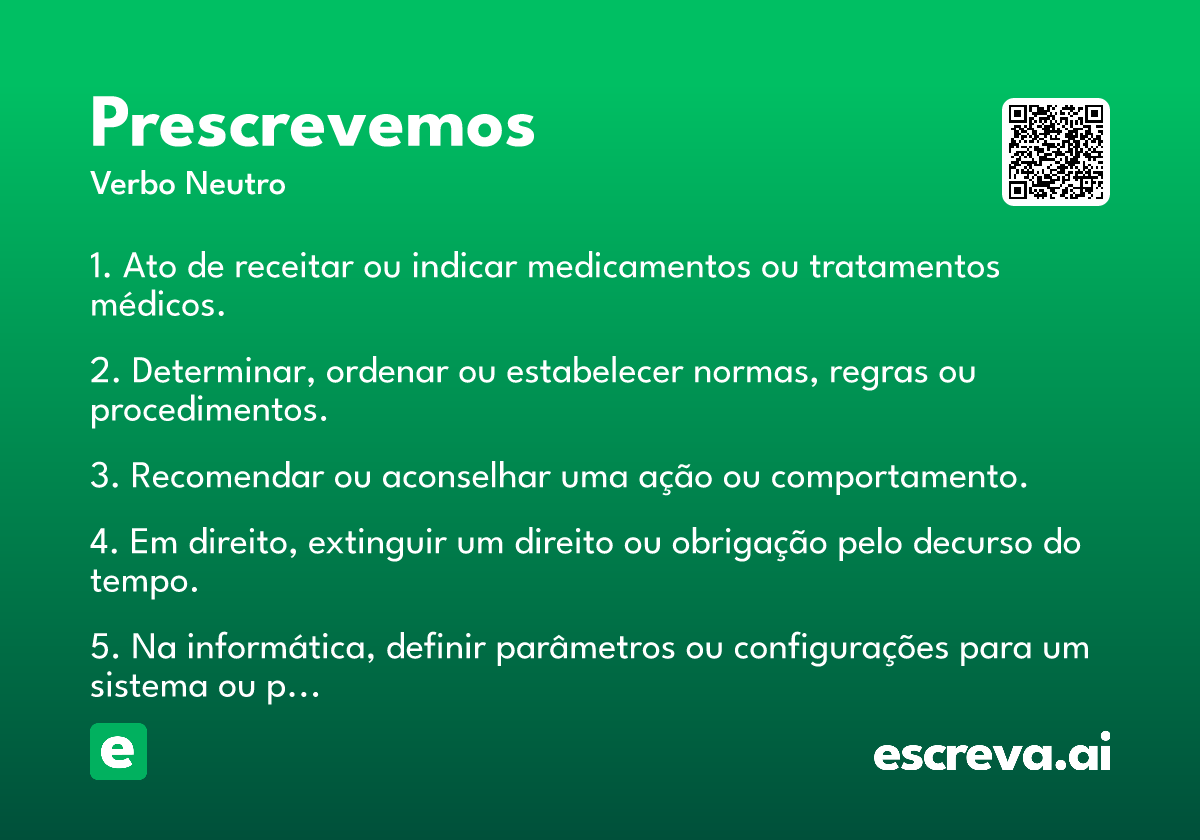 prescrevemos