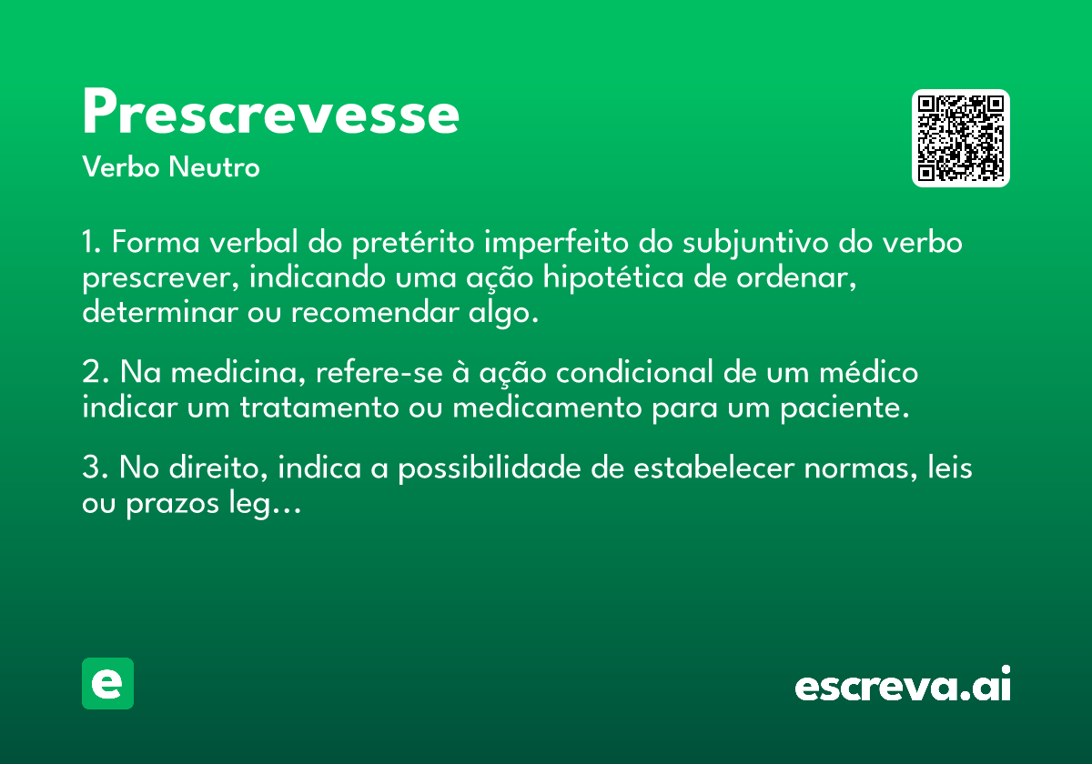 prescrevesse