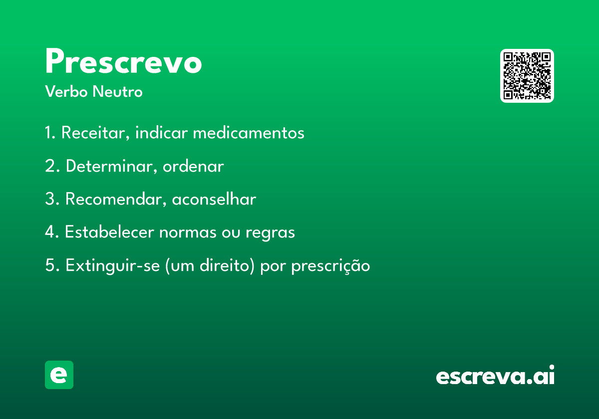 prescrevo