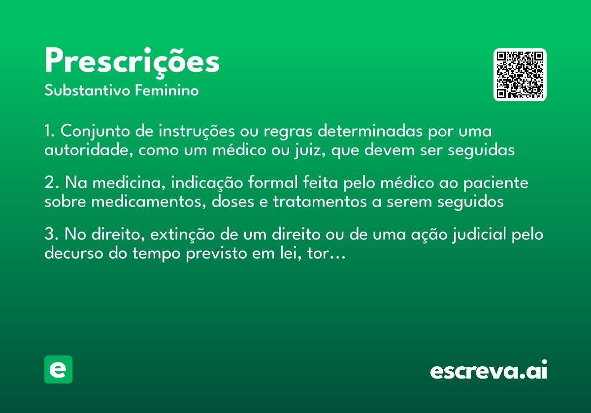 prescrições