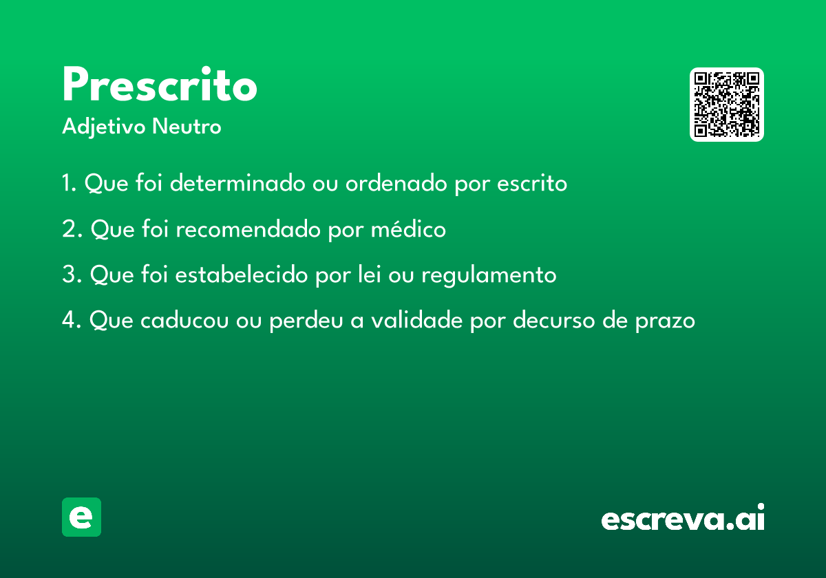 prescrito