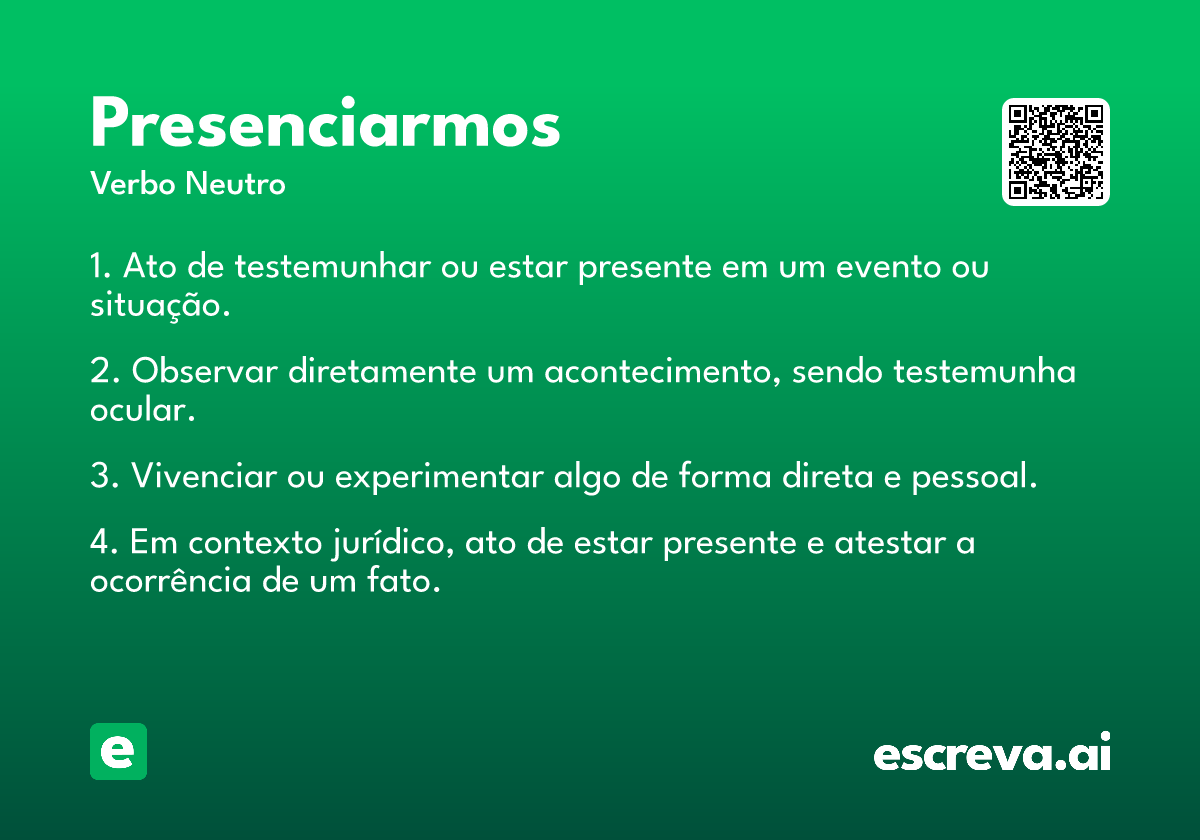 presenciarmos