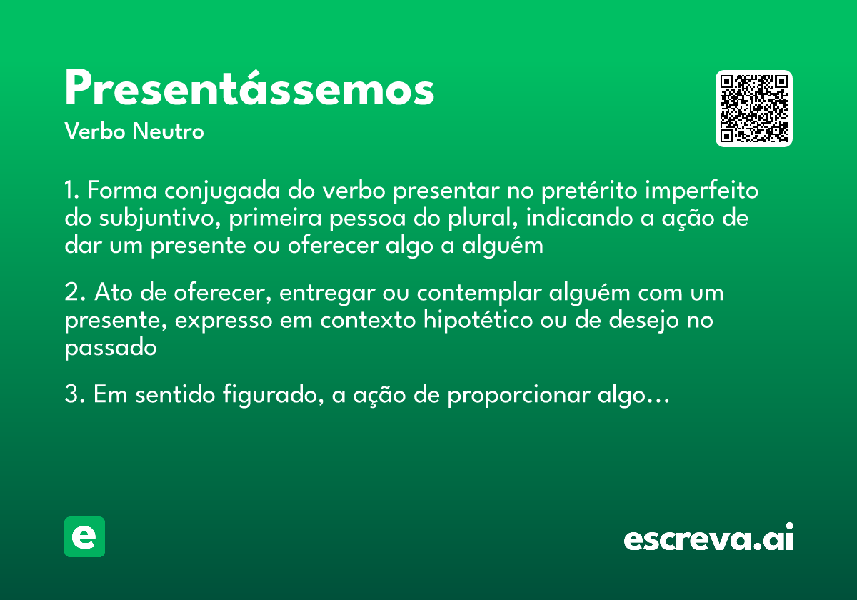 presentássemos