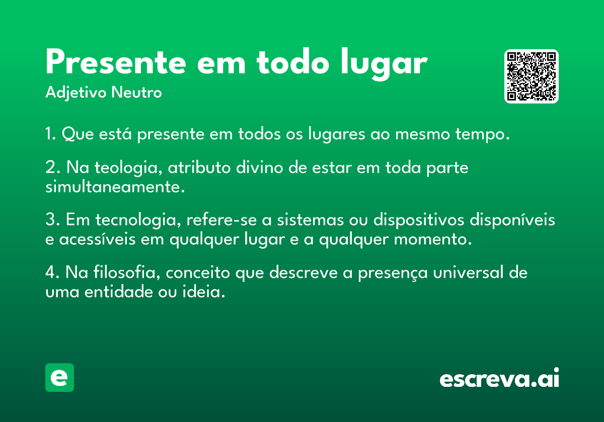 presente em todo lugar