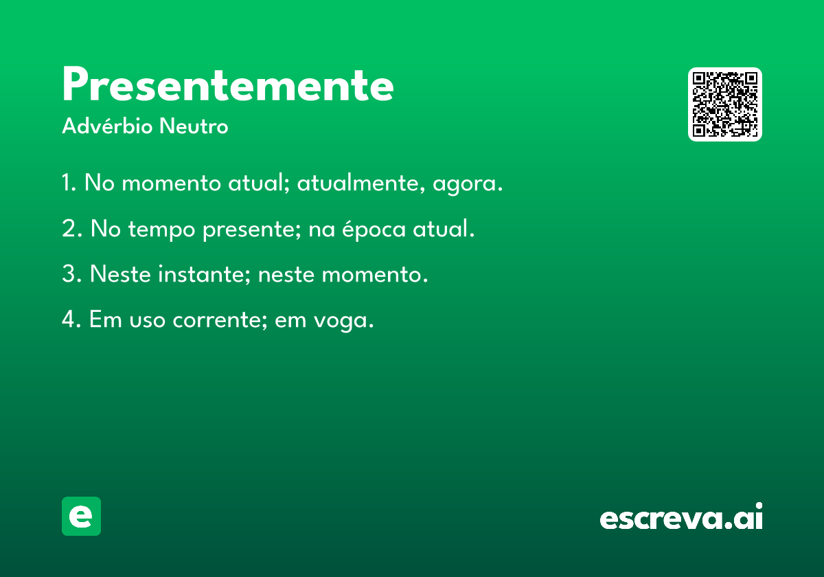 presentemente