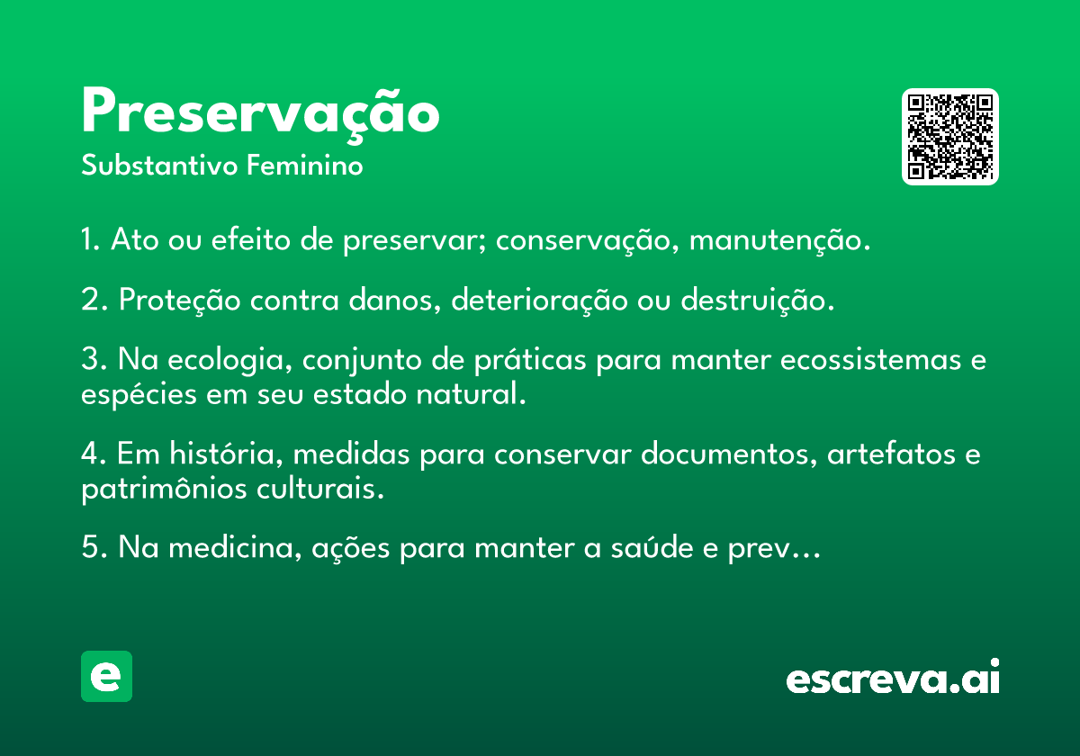 preservação