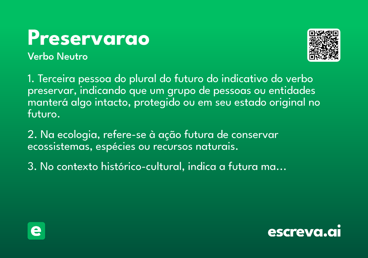 preservarao
