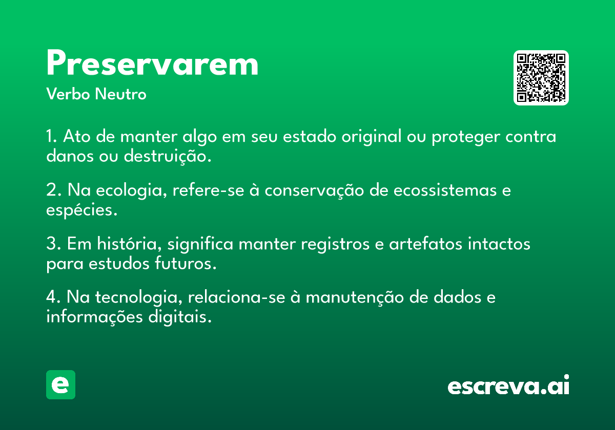 preservarem