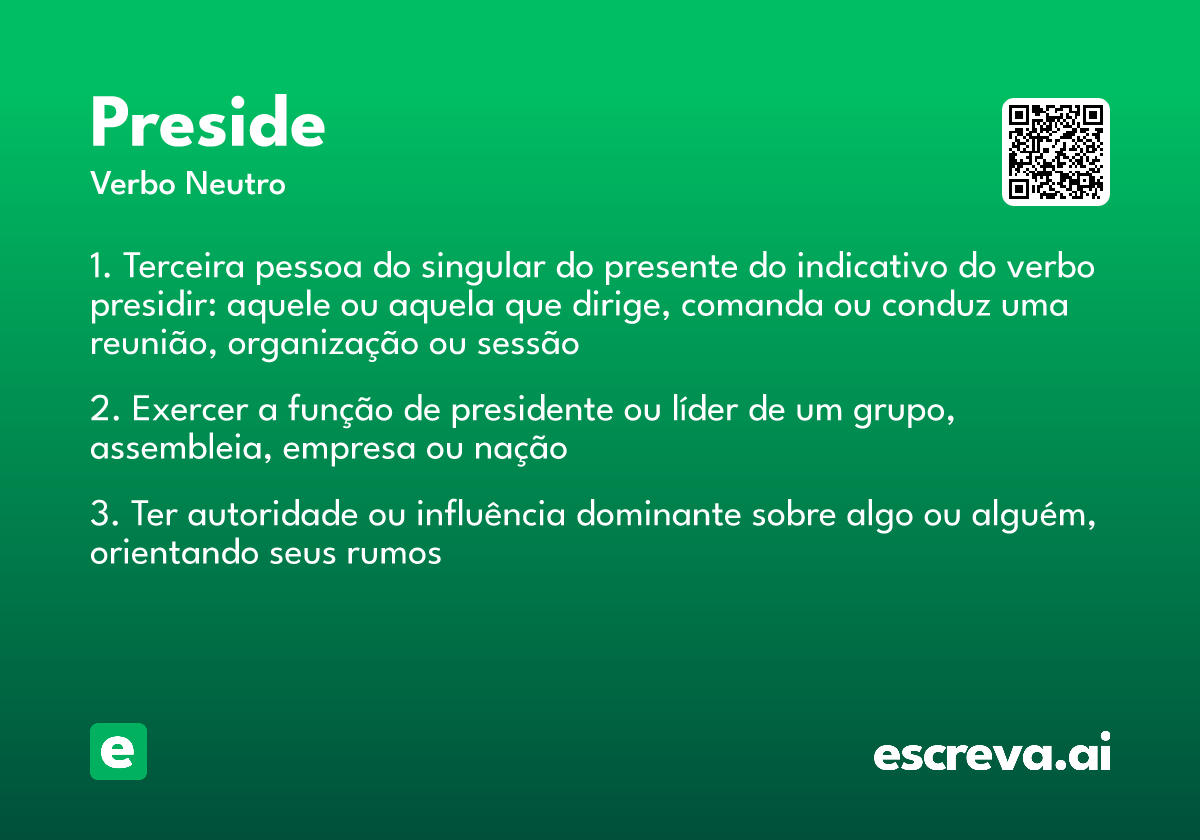 preside