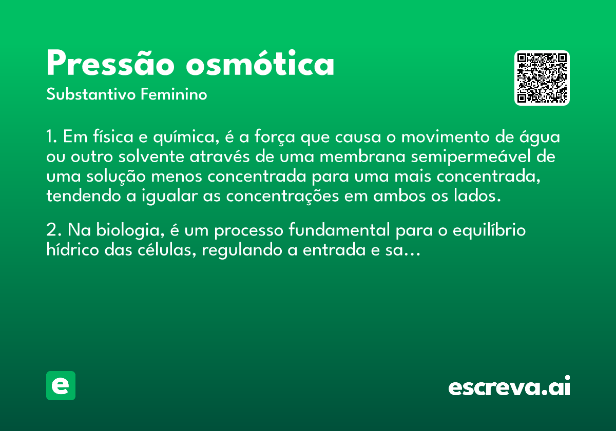 pressão osmótica