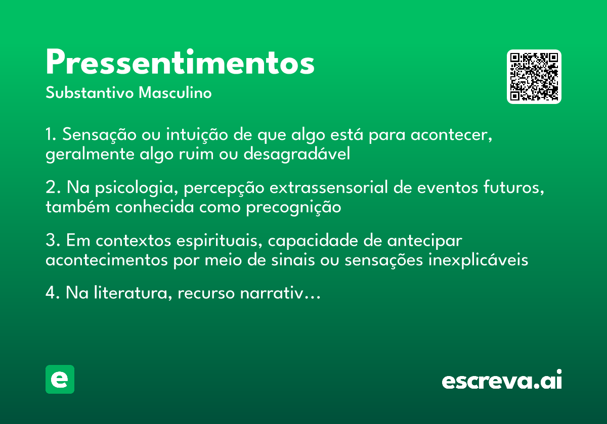 pressentimentos