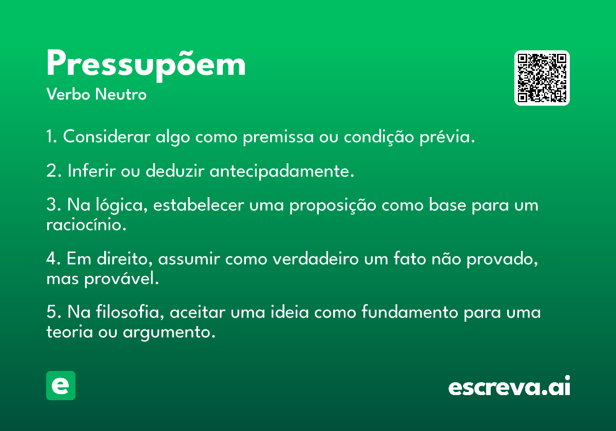pressupõem