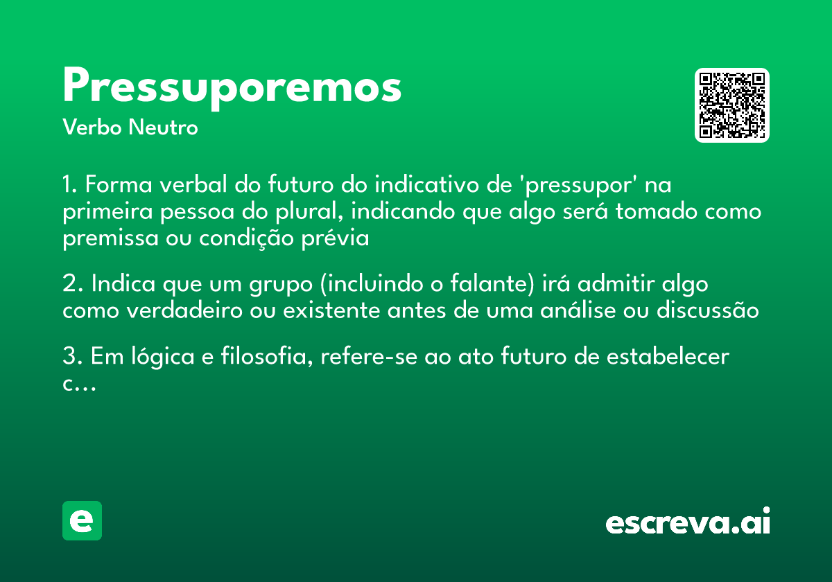 pressuporemos