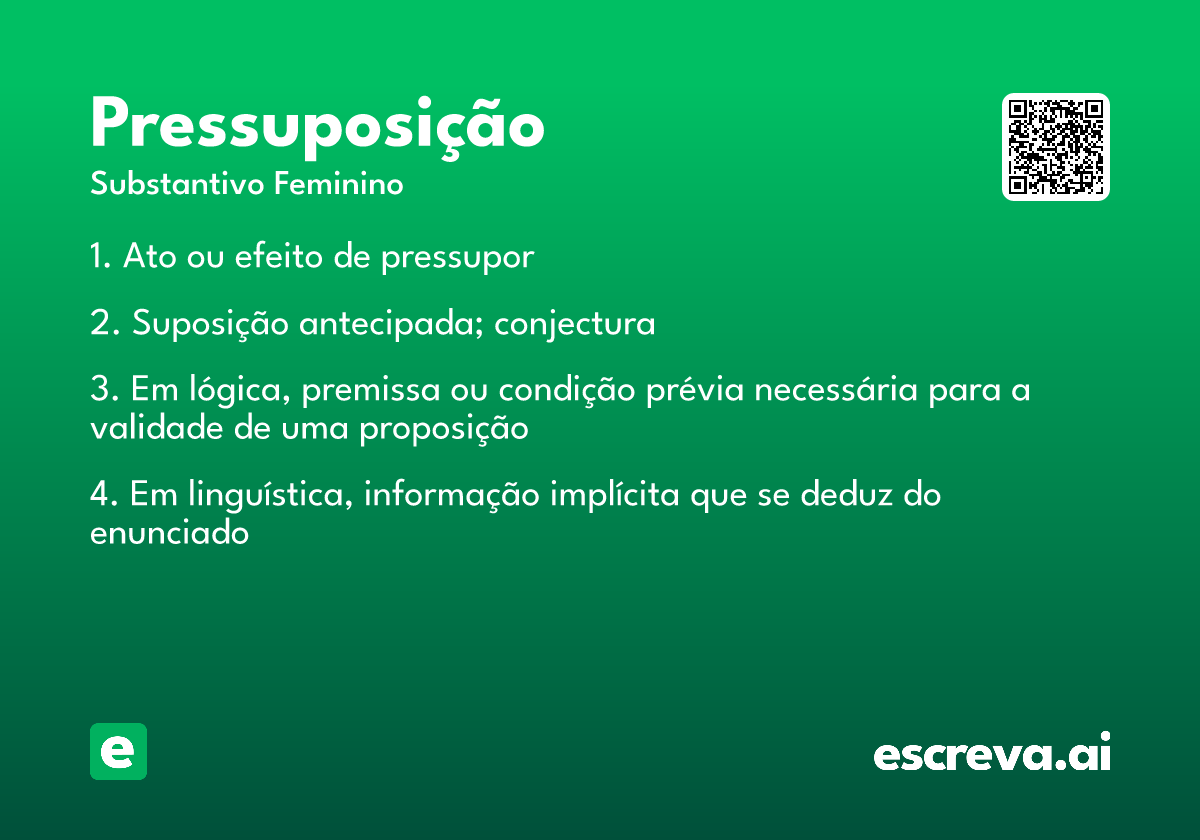 pressuposição