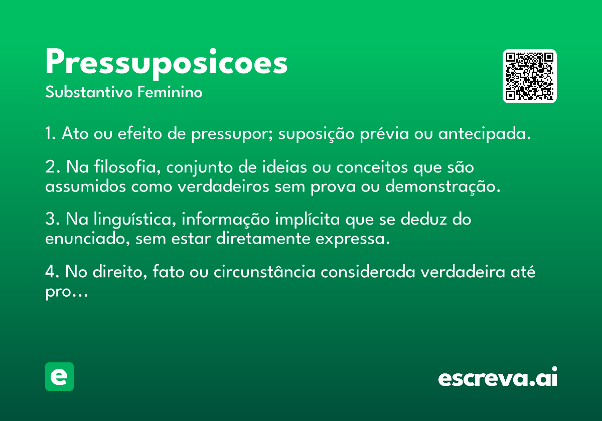 pressuposicoes